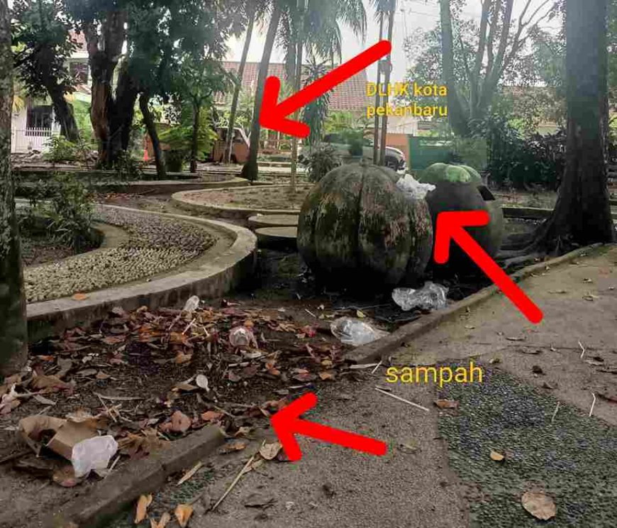 Taman Kayu Putih Pekanbaru Kotor, DLHK Dinilai Asal-Asalan dalam Menjaga Kebersihan