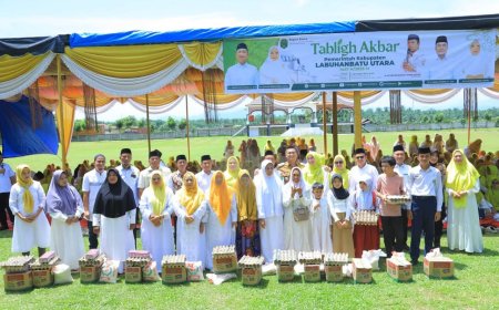 Tabligh Akbar 1447 H di Labuhanbatu Utara Berlangsung Meriah, Bupati Ajak Warga Perkuat Ukhuwah dan Ilmu Agama