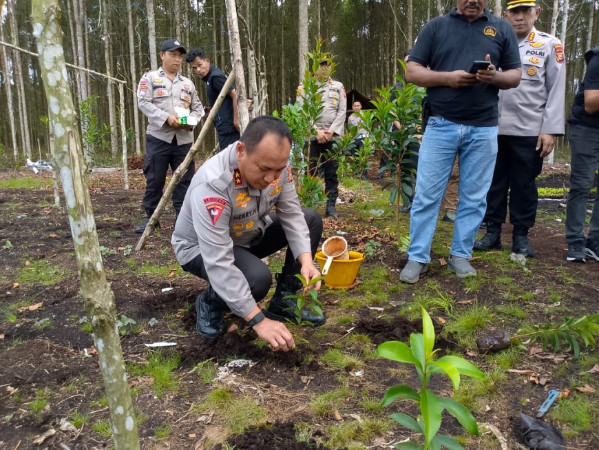 Kapolda Riau Dukung Budidaya Pohon Geronggang di Bengkalis, Dorong Konsep Agroforestry untuk Rehabilitasi Gambut