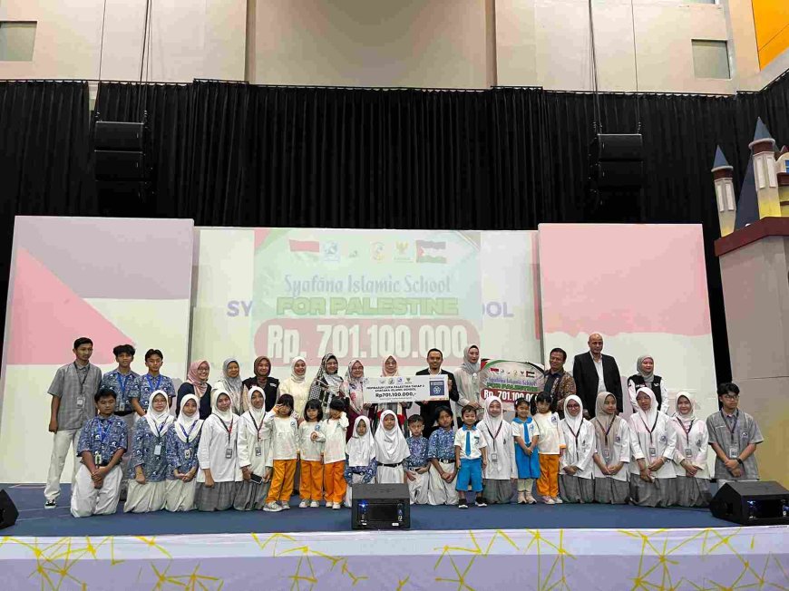 Syafana Islamic School Galang Rp701 Juta untuk Palestina, Disalurkan Melalui BAZNAS RI