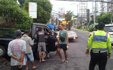 Polresta Sleman Tangani Kecelakaan Beruntun yang Libatkan Lima Kendaraan
