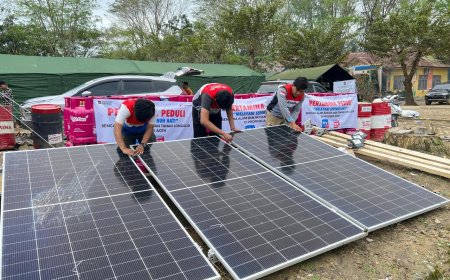 Pertamina Hadirkan PLTS di Posko Pengungsian Aceh Tamiang, Cahaya Harapan di Tengah Krisis Pascabencana