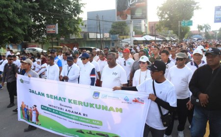 Jalan Sehat Kerukunan Lintas Agama Sorong Jadi Simbol Harmoni, Menag Dorong Papua Barat Daya Jadi Role Model Toleransi Nasional