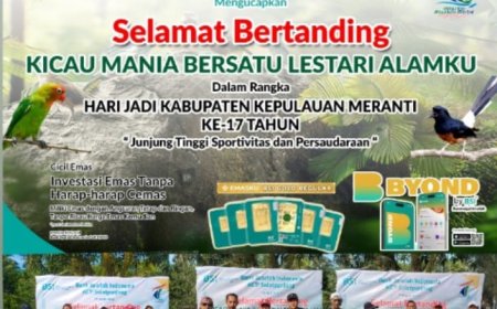 Semarak HUT Meranti ke 17: Ratusan Burung Berkicau di Lomba ALKIM Desa Alah Air
