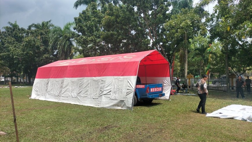 Satgas Pramuka Peduli Kwarcab Pekanbaru Resmi Bergerak, Dirikan Posko Dan Galang Bantuan Untuk Korban Bencana