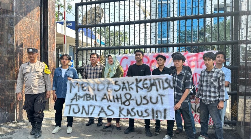 GEMALAKI Gelar Aksi Demonstrasi di Kejati Sumut, Desak Usut Dugaan Pungli Kadisdik Labuhanbatu Utara