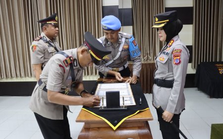 Polres Bantul Gelar Sertijab Kapolsek, AKBP Novita Tekankan Profesionalisme dan Respons Cepat Pelayanan Publik