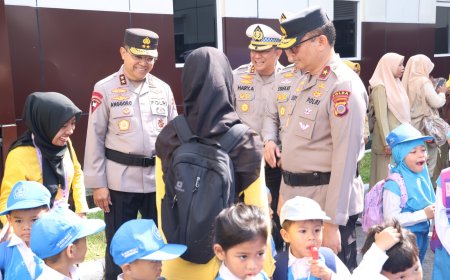 Polda Diy Tanamkan Edukasi Lalu Lintas Sejak Dini Melalui Kunjungan Anak Tk Budi Mulia 1
