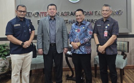 Bupati Rokan Hilir dan Menteri ATR/BPN Bahas Penyelesaian RTRW Kabupaten Rohil