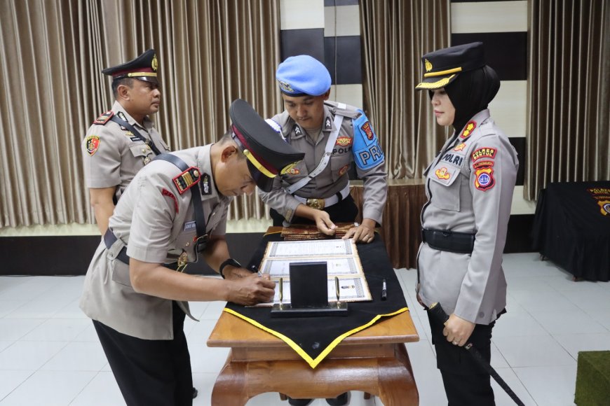 Polres Bantul Gelar Sertijab Kapolsek, AKBP Novita Tekankan Profesionalisme dan Respons Cepat Pelayanan Publik