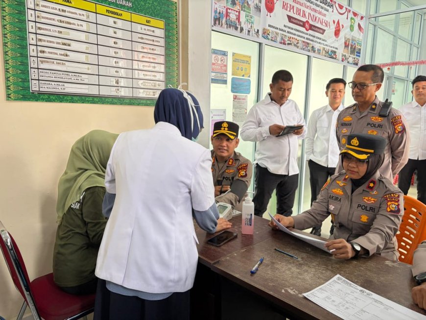 Peringati Hari Jadi Intelijen Polri ke-80, Sat Intelkam Polres Siak Gelar Bakti Kesehatan Donor Darah