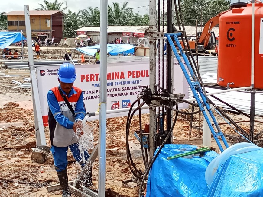 Kolaborasi Pertamina–Elnusa Hadirkan Sumur Air Bersih Pascabencana, Perkuat Pemulihan Masyarakat Aceh