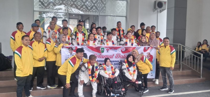 Disambut Bak Pahlawan, Atlet NPCI Riau Pulang Kampung Usai Harumkan Nama Indonesia di ASEAN Para Games 2025