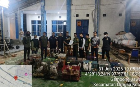 Balai Gakkum Kehutanan Bongkar Penyelundupan Satwa Dilindungi di Aceh