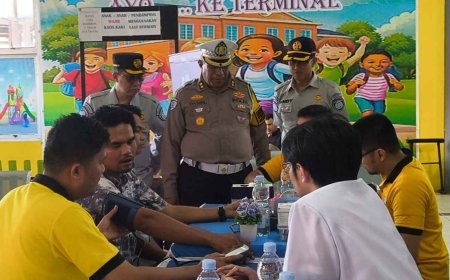Jasa Raharja Kanwil Riau Hadiri Ramp Check dan Cek Kesehatan Driver Bus Jelang Libur Menjelang Ramadan 