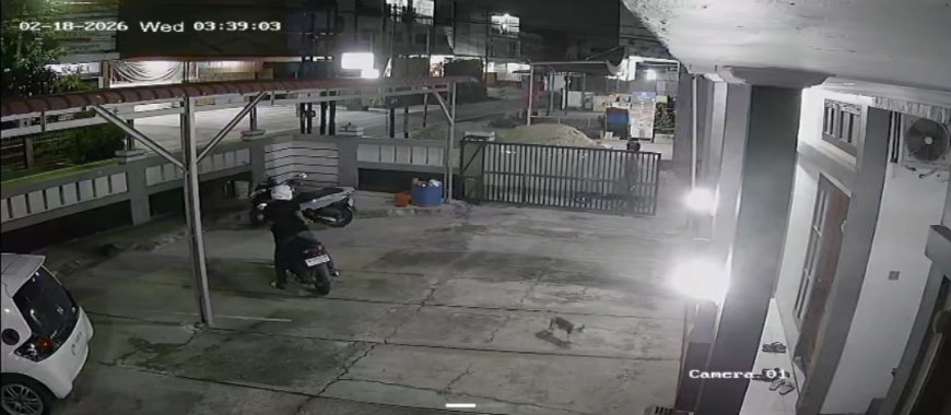 Curanmor Kian Merajalela di Payung Sekaki, Aksi 30 Detik Gasak Honda Beat di Jalan Garuda Terekam CCTV