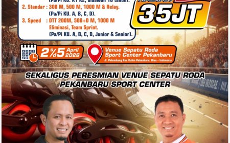 PEKOPI 2026 Hadirkan 560 Atlet, Pekanbaru Siap Jadi Pusat Sepatu Roda Nasional Dan Internasional