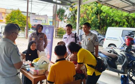 Jasa Raharja Suguhkan Cek Kesehatan Gratis Bagi Wajib Pajak Taat di Samsat Perawang