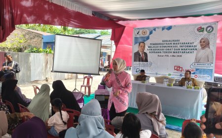 Warga Rohil Dibekali Ilmu Deteksi Pangan Berbahaya, BBPOM Pekanbaru dan dr. Maharani Gelar KIE Tokoh Masyarakat