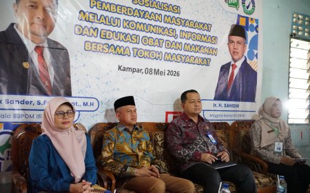 BBPOM Pekanbaru dan Ir. H. Sahidin Gelar KIE di Kuok: Edukasi Profil BPOM, Keamanan Kosmetik, hingga Pencegahan Stunting