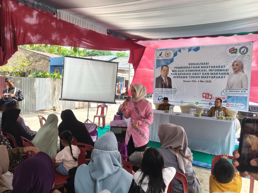 Warga Rohil Dibekali Ilmu Deteksi Pangan Berbahaya, BBPOM Pekanbaru dan dr. Maharani Gelar KIE Tokoh Masyarakat