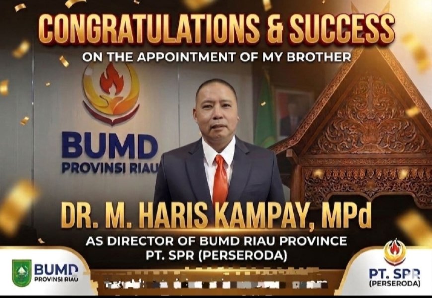 Reza Syahdan Yakin Haris Kampai Mampu Majukan SPR Riau Lebih Progresif