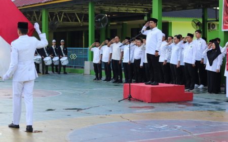 MAN 1 Pekanbaru Laksanakan Upacara Hari Lahir Pancasila, Pasus Jaya Tampil Sempurna