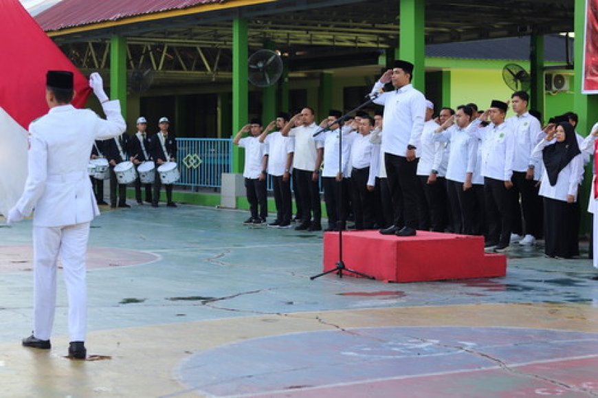 MAN 1 Pekanbaru Laksanakan Upacara Hari Lahir Pancasila, Pasus Jaya Tampil Sempurna
