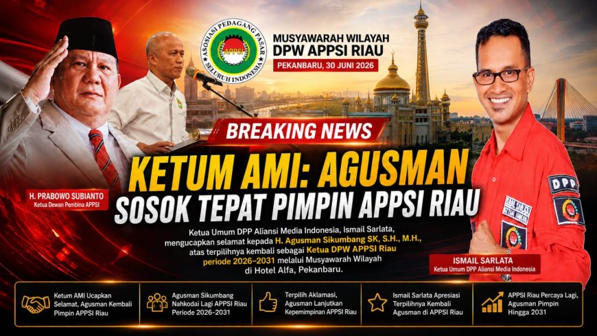 Terpilih Aklamasi, Agusman Lanjutkan Kepemimpinan APPSI Riau