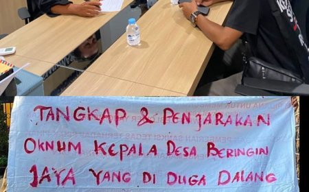AMP2K Demo Jilid II di Mabes Polri, Minta Kapolri Periksa Kepala Desa Beringin Jaya Diduga Terlibat Aktivitas PETI.